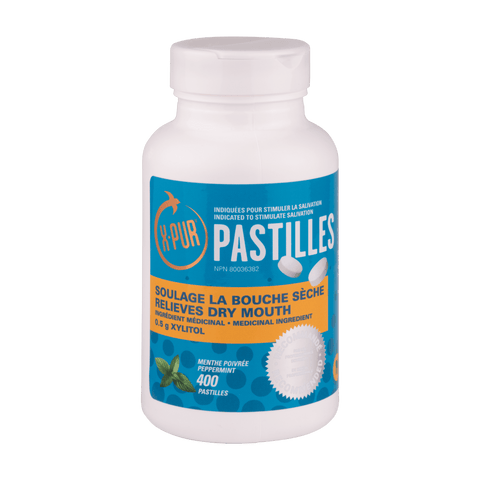 X-PUR Pastilles 100% Xylitol (Peppermint - Large bottles) - Oral Science Boutique